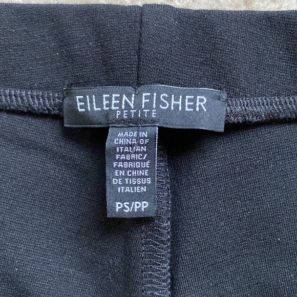 Eileen Fisher Petite Black Stretch-Ponte Straight Leg Pull On Pants PS - Picture 5 of 11
